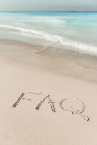 faq text on the sand