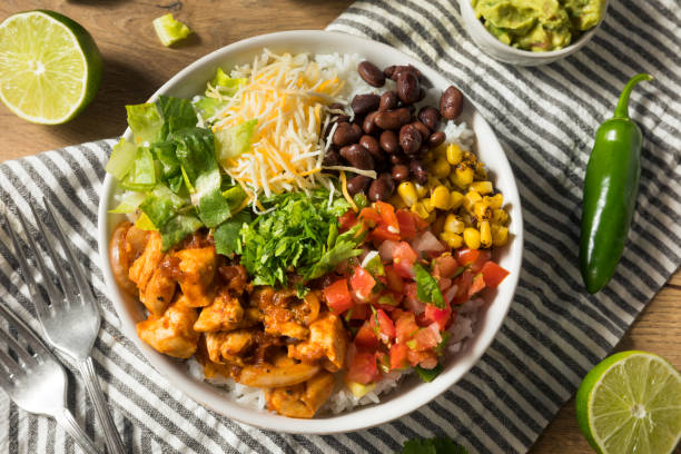 istock Homemade Healthy Chicken Burrito Bowl 1300212681