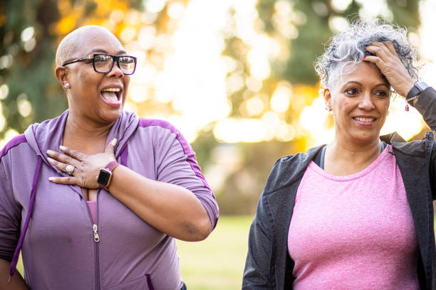 istock Two black woman together in nature 1300215772