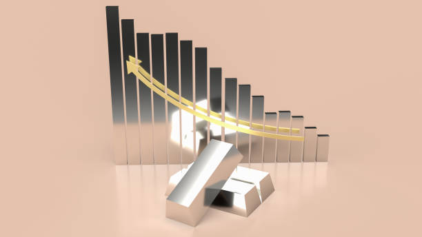 istock The silver bar for background business content 3d renderin 1300216704