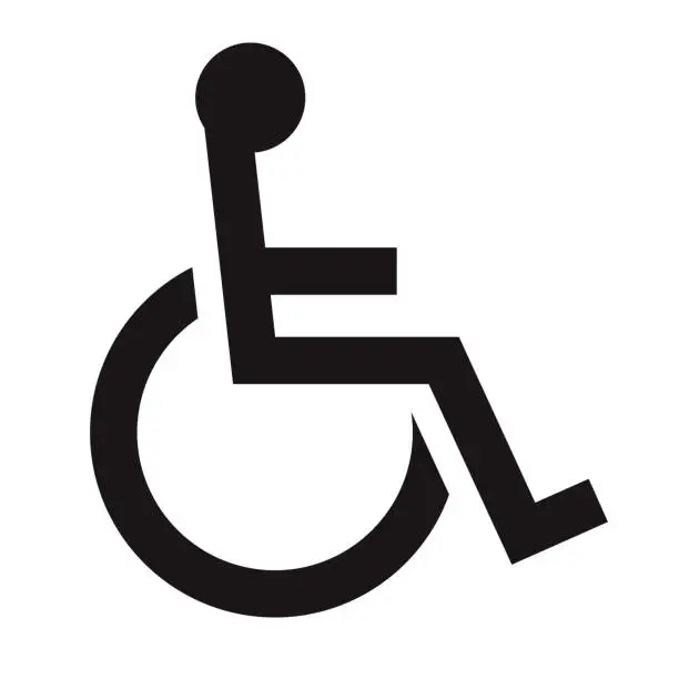 Vector illustration of Wheelchair Accessible Washroom Icon