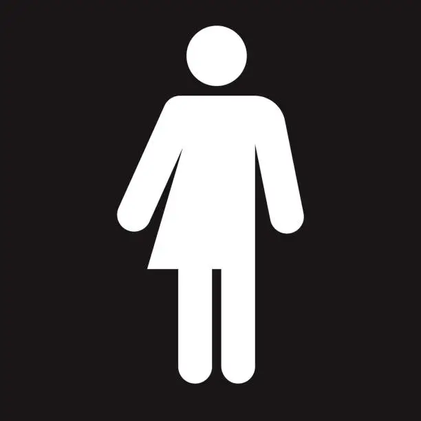 Vector illustration of Unisex Washroom Accessibility Icon