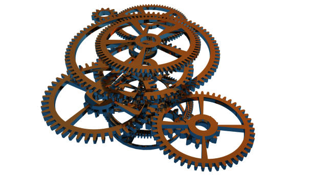 istock 3D Illustration Gear Vibrant Background 1300227575
