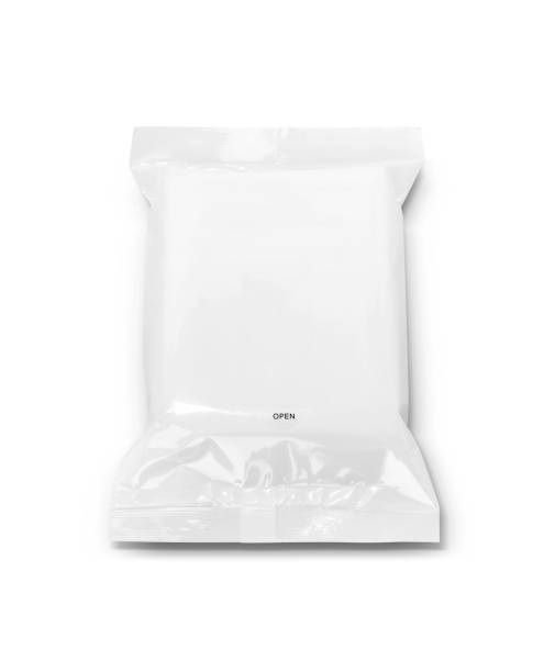 istock blank packaging white plastic pouch for wet wipes paper design mock-up 1300234310