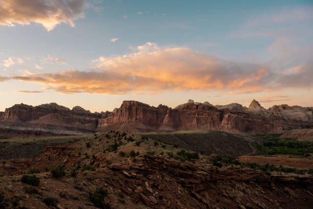 istock Golden Hour Over Capitol Reef Formations 1300239575