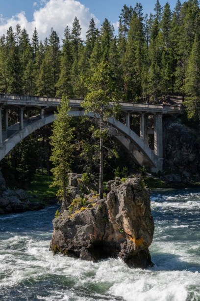 istock Island and Arching Bridge Yellowstone 1300239646