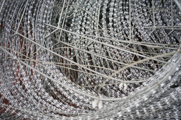 istock Safety fence or barbed wire 1300253605