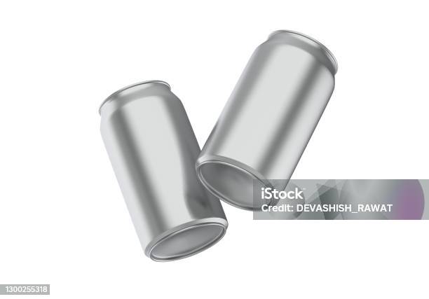 Metallic Can Mockup For Beer Alcohol Juice Energy Drink And Soda Aluminium Metal Can Mock Up On Isolated White Background 3d Illustration Stock Photo - Download Image Now