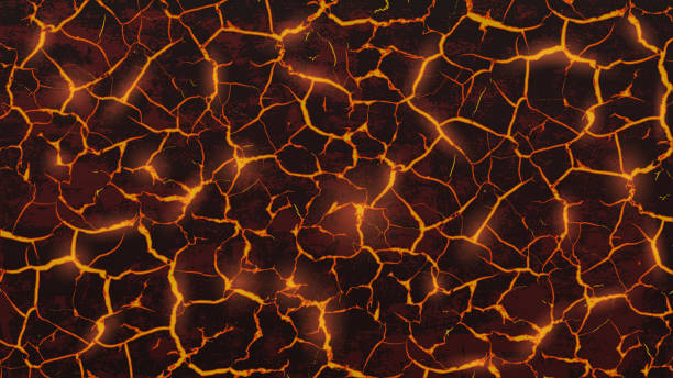 ilustrações de stock, clip art, desenhos animados e ícones de red texture of molten lava. - fire backgrounds heat vector