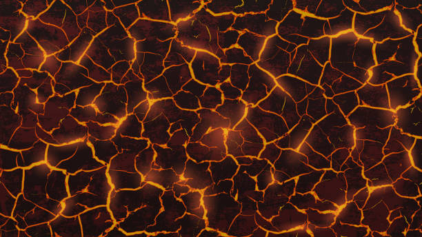 Red texture of molten lava. Red texture of molten lava. Vector background. flame designs stock illustrations