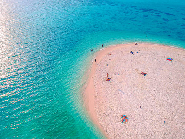 istock Koh Lipe island top view one the white sand beach. 1300262035