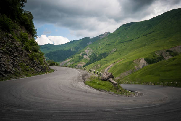 istock Caucasian Mountain ranges and valleys at Gudauri, Georgia 1300266361