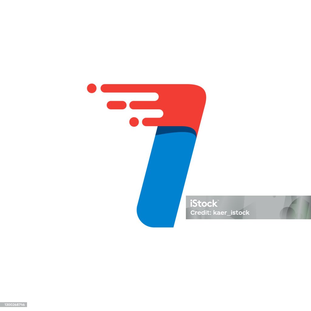 Number 1 Fast Number One Fast Speed Motion Logo Stock Illustration - Download Image ...