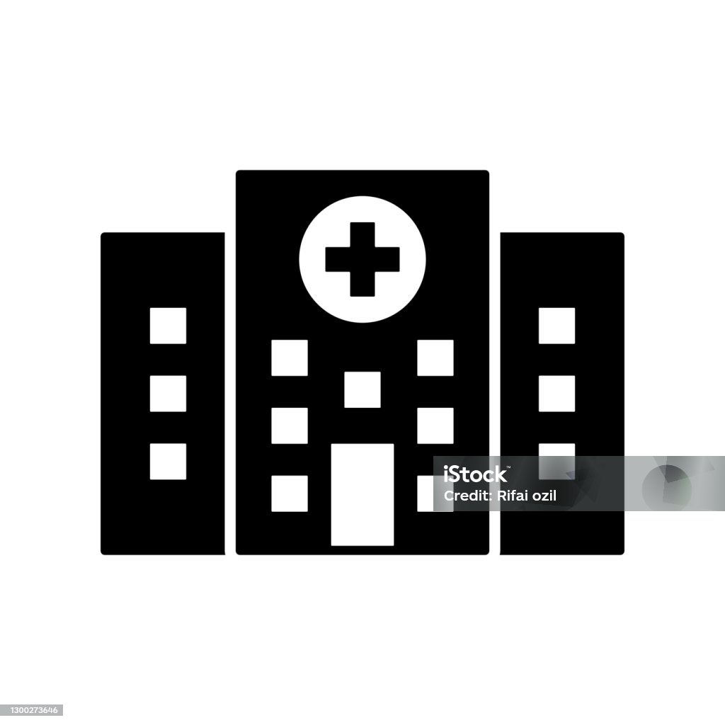 Plantilla de ilustración vectorial de diseño de iconos del hospital - arte vectorial de Hospital libre de derechos