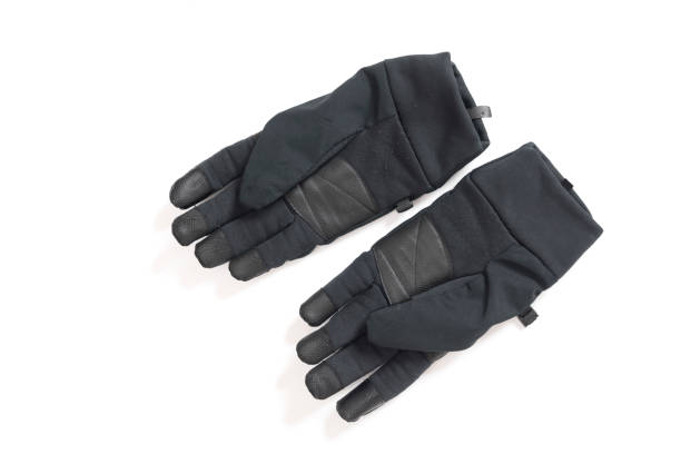 istock Winter ski gloves on white background 1300275802
