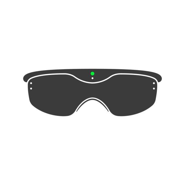 Vr glasses flat icon. Headset of virtual reality. Vr goggles device for computer game. Vector Vr glasses flat icon. Headset of virtual reality. Vr goggles device for computer game. Vector smart glasses eyewear stock illustrations