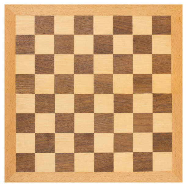 Wooden chessboard isolated on a white background Top view of a wooden chessboard isolated on a white background. chess board photos stock pictures, royalty-free photos & images