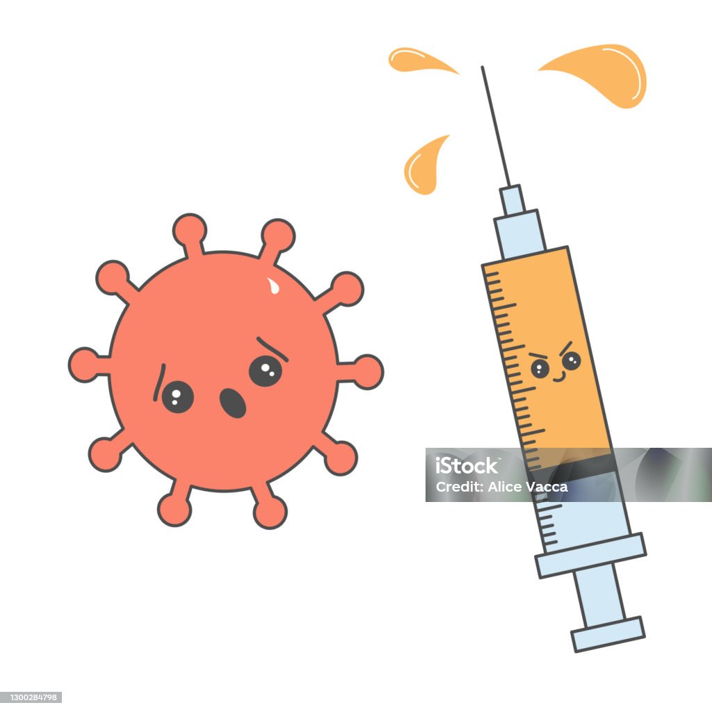 Ilustración de Bonita Ilustración Vectorial De Dibujos Animados Con La  Vacuna Coronavirus Covid19 y más Vectores Libres de Derechos de Ilustración  - iStock