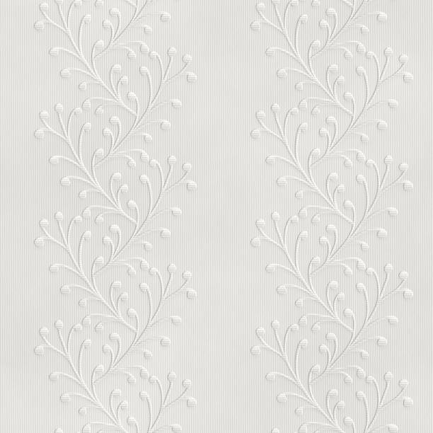 istock Embossed leaves pattern on paper background, seamless texture, 3d illustration 1300285539