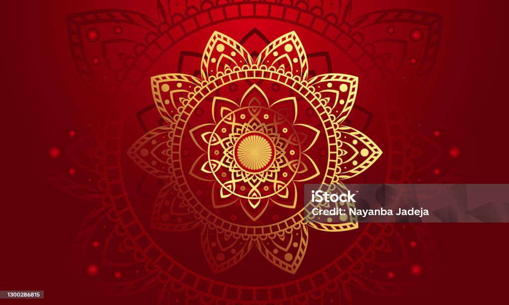 Wallpaper With Gold Luxury Vector Background Stock Illustration - Download  Image Now - Mandala, Gold - Metal, Gold Colored - iStock