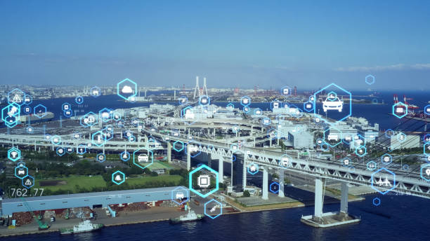 istock Transportation and technology concept. ITS (Intelligent Transport Systems). Mobility as a service. Smart logistics. 1300287226