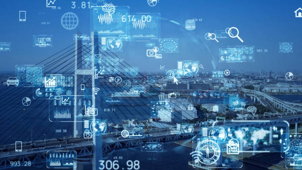 istock Transportation and technology concept. ITS (Intelligent Transport Systems). Mobility as a service. Smart logistics. 1300287248