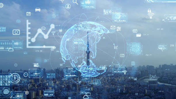 istock Smart city and communication network concept. 5G. IoT (Internet of Things). Telecommunication. 1300287251