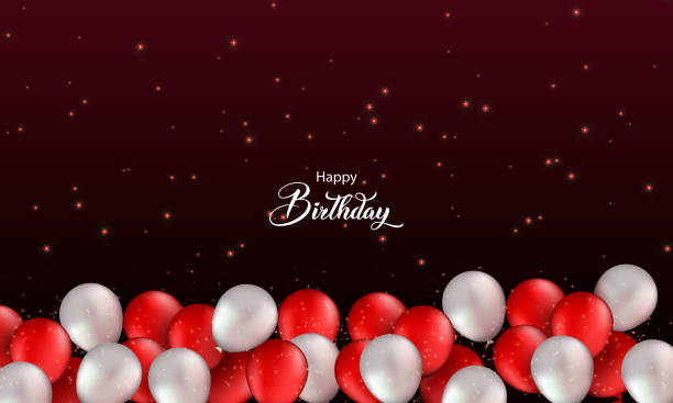 ilustrações de stock, clip art, desenhos animados e ícones de happy birthday holiday design. stock illustration - balão enfeite