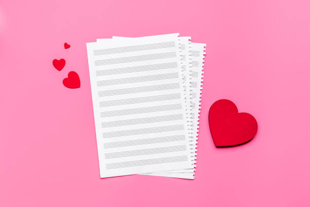 istock Musical sheet with heart shape. Love music concept. 1300292572
