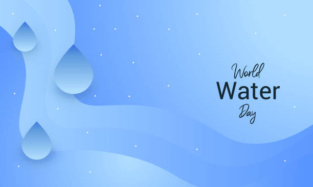 ilustrações, clipart, desenhos animados e ícones de gota d'água do dia mundial da água. 22 de março dia de água. ilustração de estoque - dia mundial da agua
