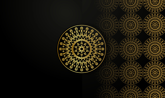 Gold mandala stock illustration