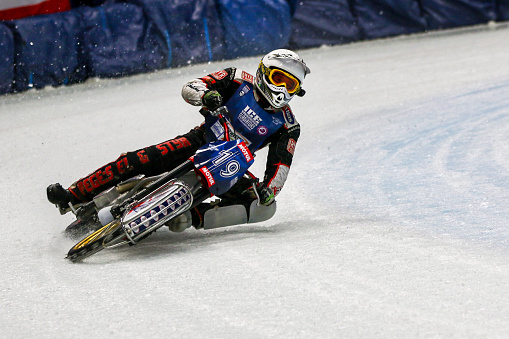 Inzell, Germany - March 16, 2019: World Ice Speedway Championship. The sport returns to the sport arenas after a decline