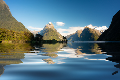 Beautiful landscape of Milford Sound in late summer