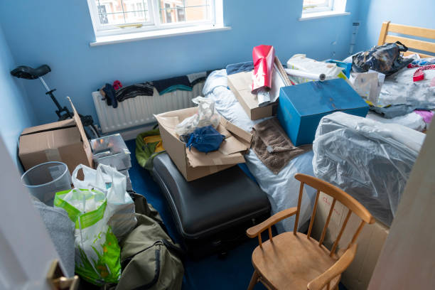 istock Bedroom cluttered by loft contents 1300299815