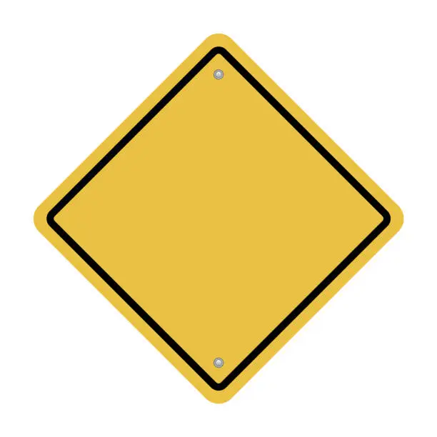 Vector illustration of Square Traffic Sign