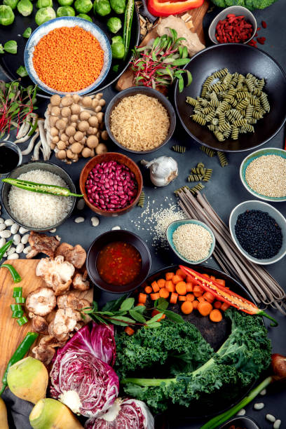istock Asian-styled raw vegan food 1300303820