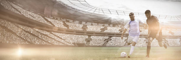 istock Composite image of football duel 1300304242