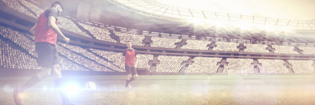 istock Composite image of soccer teammates 1300304336