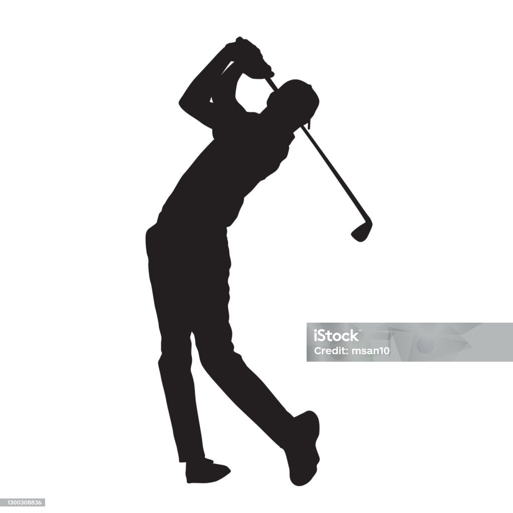 Cầu Thủ Golf Cách Ly Hình Bóng Vector Hình minh họa Sẵn có - Tải ...
