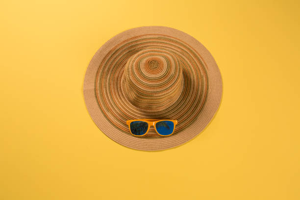 istock Summer vacation concept flat lay. Beach accessories top view. Space for text. travel 1300311374