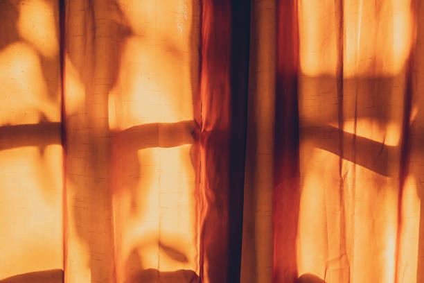 istock Blurred curtain on window of home 1300312269