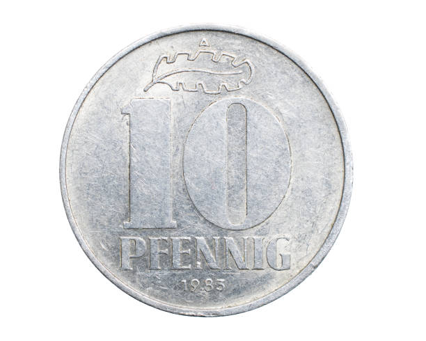 istock ten German pfennig coin isolated on white background 1300321267