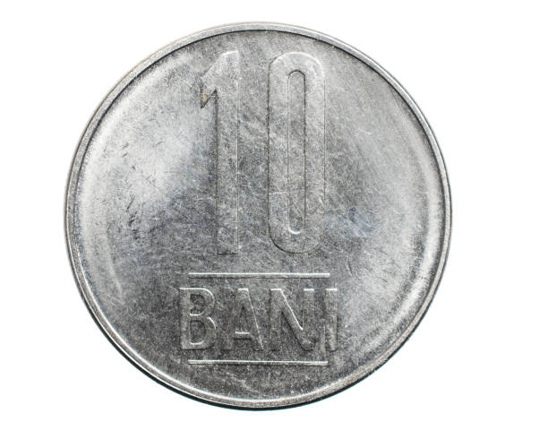 istock ten Romanian bani coin isolated on white background 1300321290