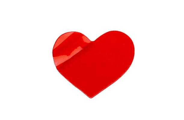 istock red heart shape sticker isolated on white background 1300324909