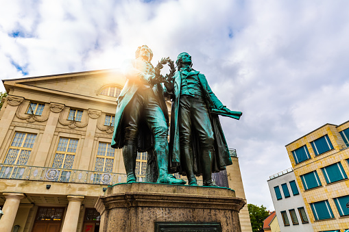 Goethe and Schiller monument in Weimar