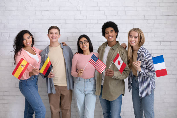 istock Immigrants of different countries and exchange students in language school 1300327482