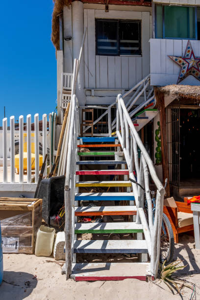istock Rickety wooden steps on beach 1300333636