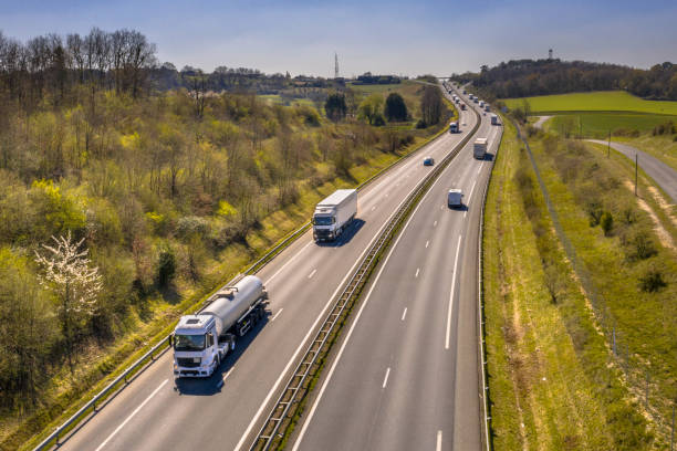 istock Motorway Traffic seen from Above 1300334548