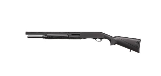 istock modern black shotgun isolated on white background 1300336151