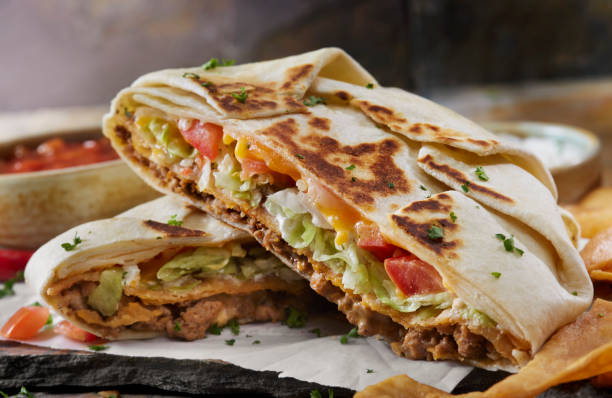 istock The Cheesy Beef Crunch Wrap Supreme 1300341676